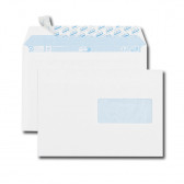 Boîte de 70 enveloppes blanches C5 162x229 80 g/m² fenêtre 45x100 bande|de protection|